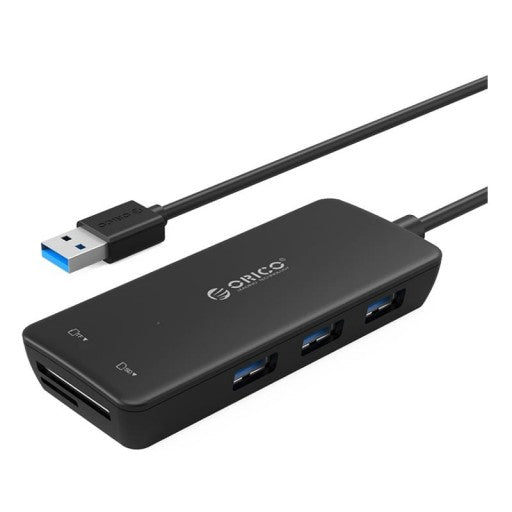 ORICO USB HUB - USB 3.0 3-Port / Card Reader / Black