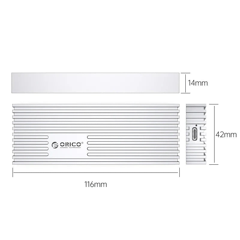 ORICO USB3.2 20Gbps M.2 NVMe SSD Enclosure - Silver