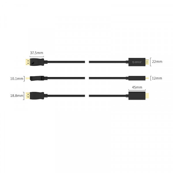 Orico DTH4 DisplayPort DP to HDMI 4K Cable, 5m