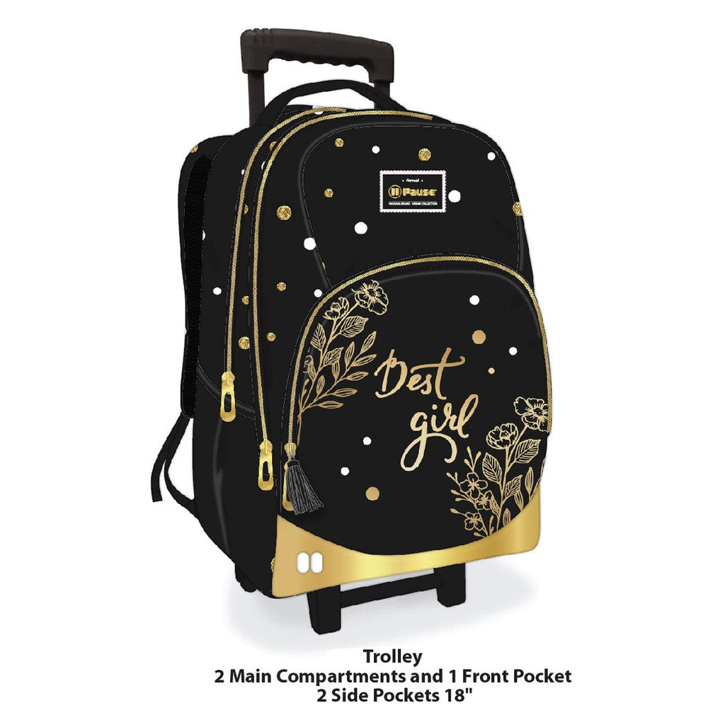 PAUSE GOLD TROLLEY BAG