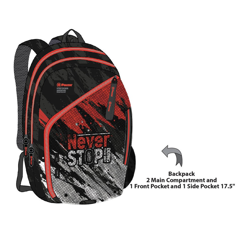 PAUSE NEVER STOP BACK-PACK