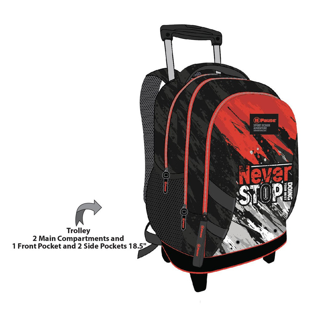 PAUSE NEVER STOP TROLLEY BAG