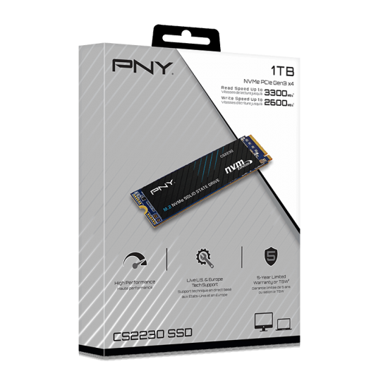 PNY CS2230 1TB M.2 NVMe PCle Gen3x4 SSD Read Speed Up To 3300MB/s Write Speed Upto 2600 MB/s