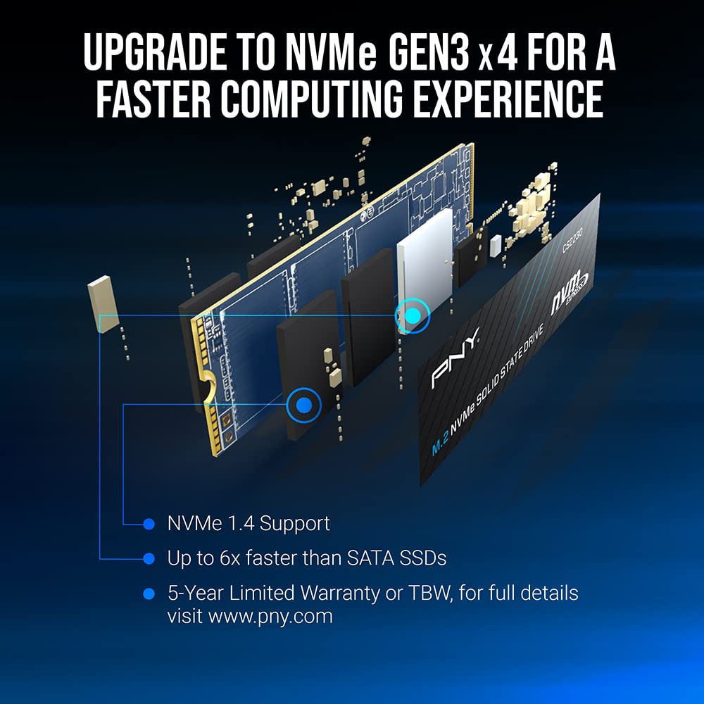 PNY CS2230 500GB M.2 NVMe Internal SSD