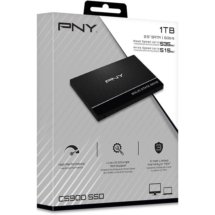 PNY CS900 SSD - 1TB / Up to 535MB/s / 2.5-inch / SATA-III - SSD (Solid State Drive)