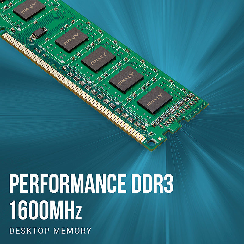 PNY Performance DDR3 1600MHz NHS Desktop Memory (MD8GSD31600)
