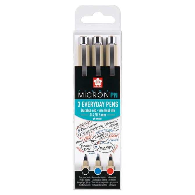 Sakura Pigma Micron Pn Office Set 3