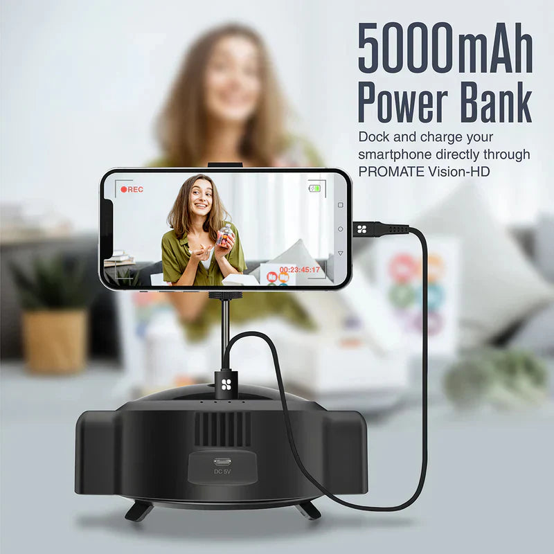 PROMATE SmartTrack HD Streaming Webcam - Black