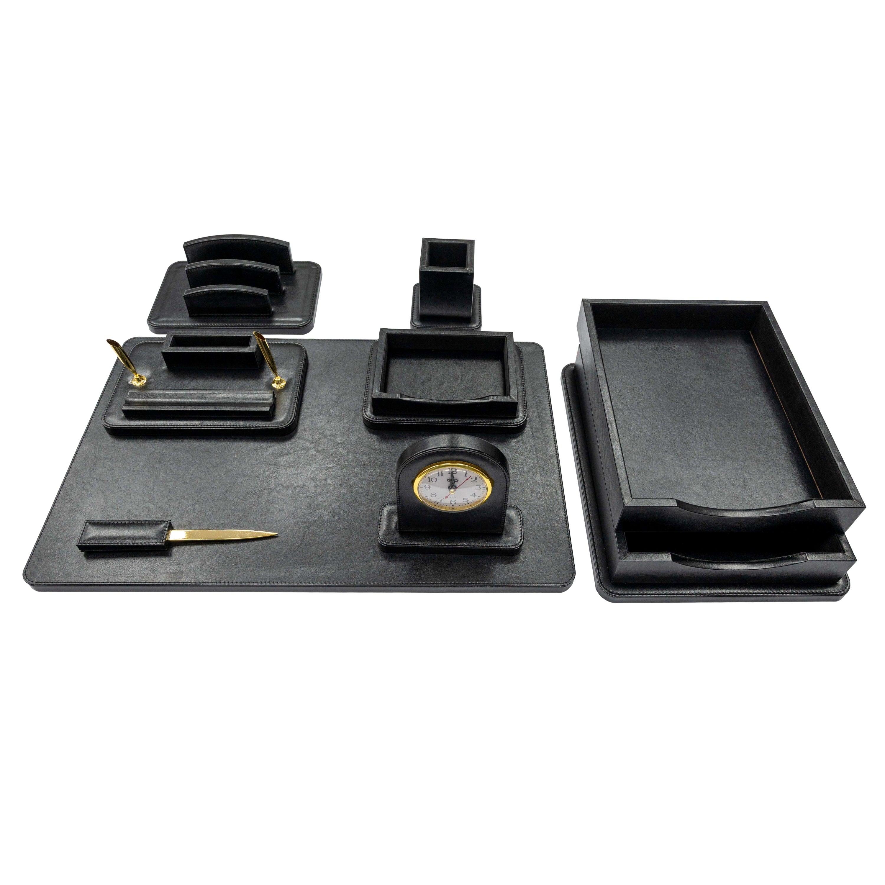 Wooden Desk Organizer Set PU108 - Set of 8