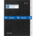 Pagna 24071-04 Desk Organizer 1-7 Numbered Tabs 7 Parts Hard Cardboard Black