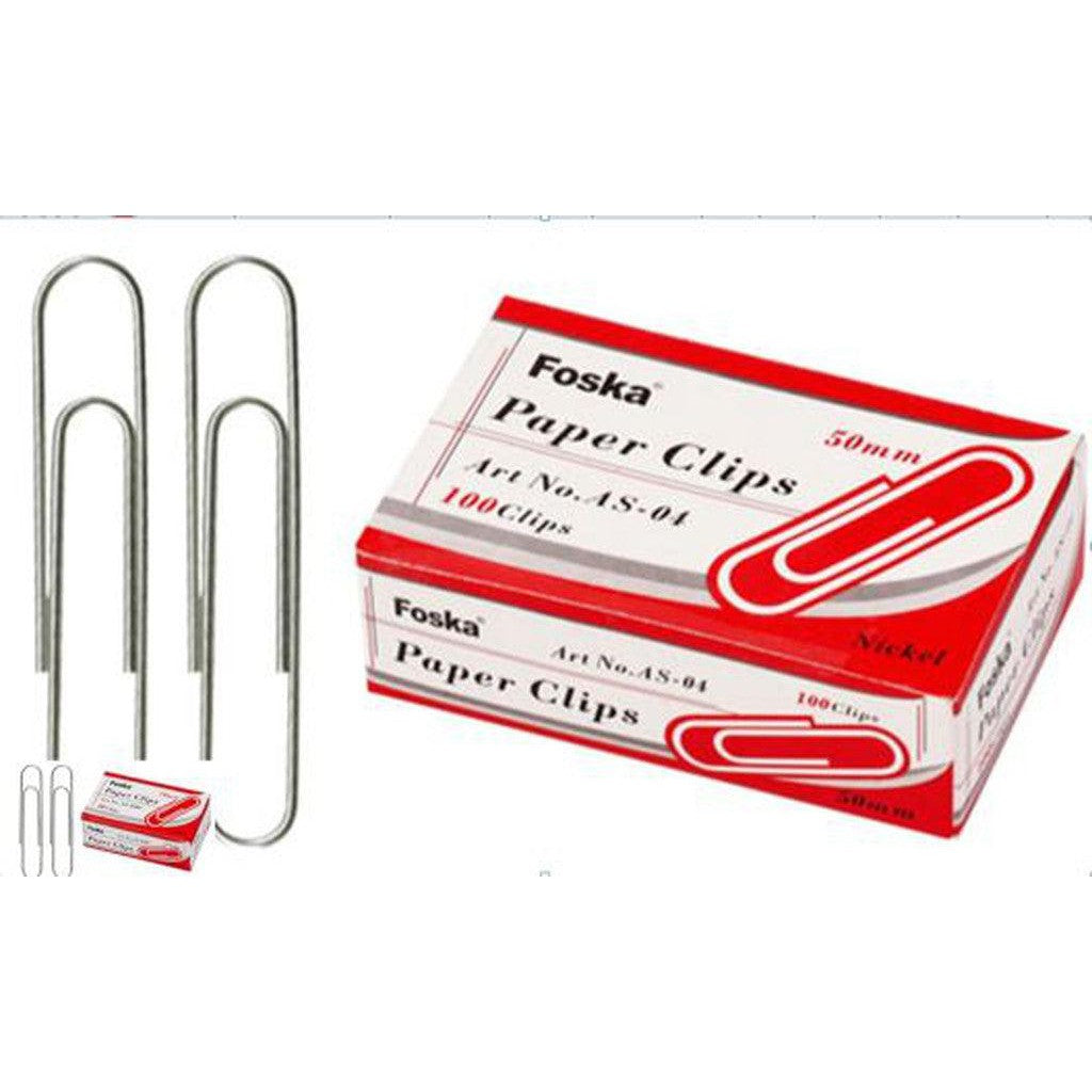 Paper Clips Size 50Mm 100cliips/Box  10Box/Pck