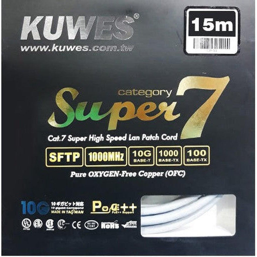 Patch Cord Cat7 Sftp 10G Cable 15 Meter Kuwes