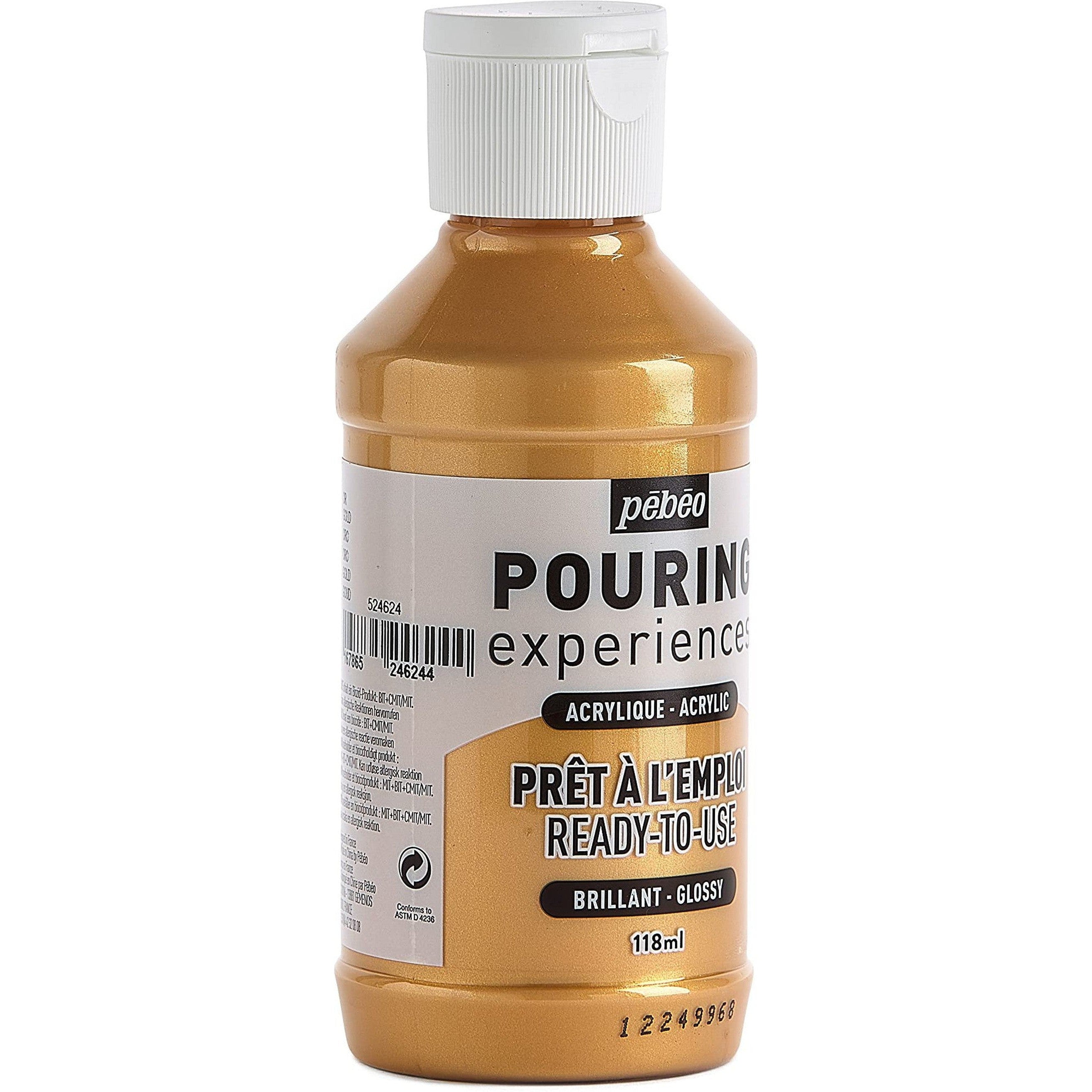 Pebeo Pouring Experiences Gold Fluid Acrylic 118Ml