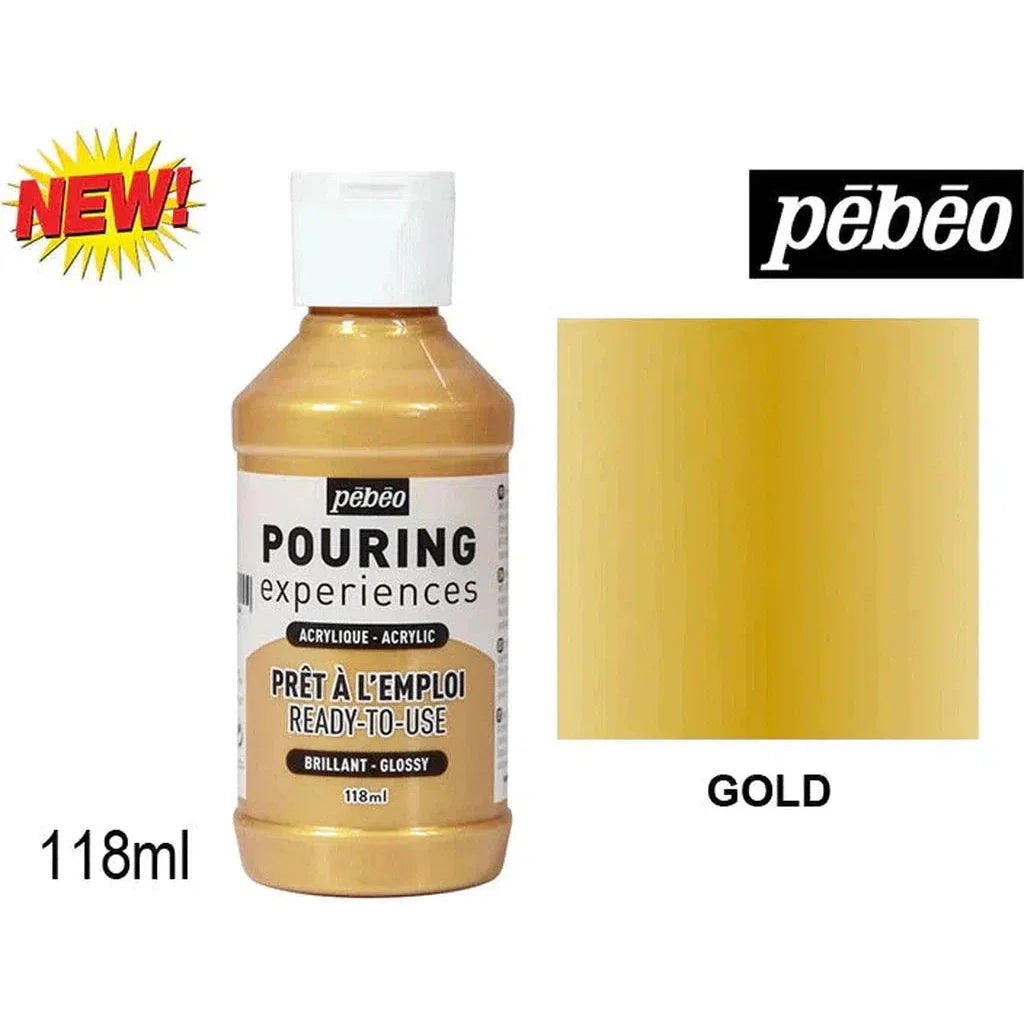 Pebeo Pouring Experiences Gold Fluid Acrylic 118Ml
