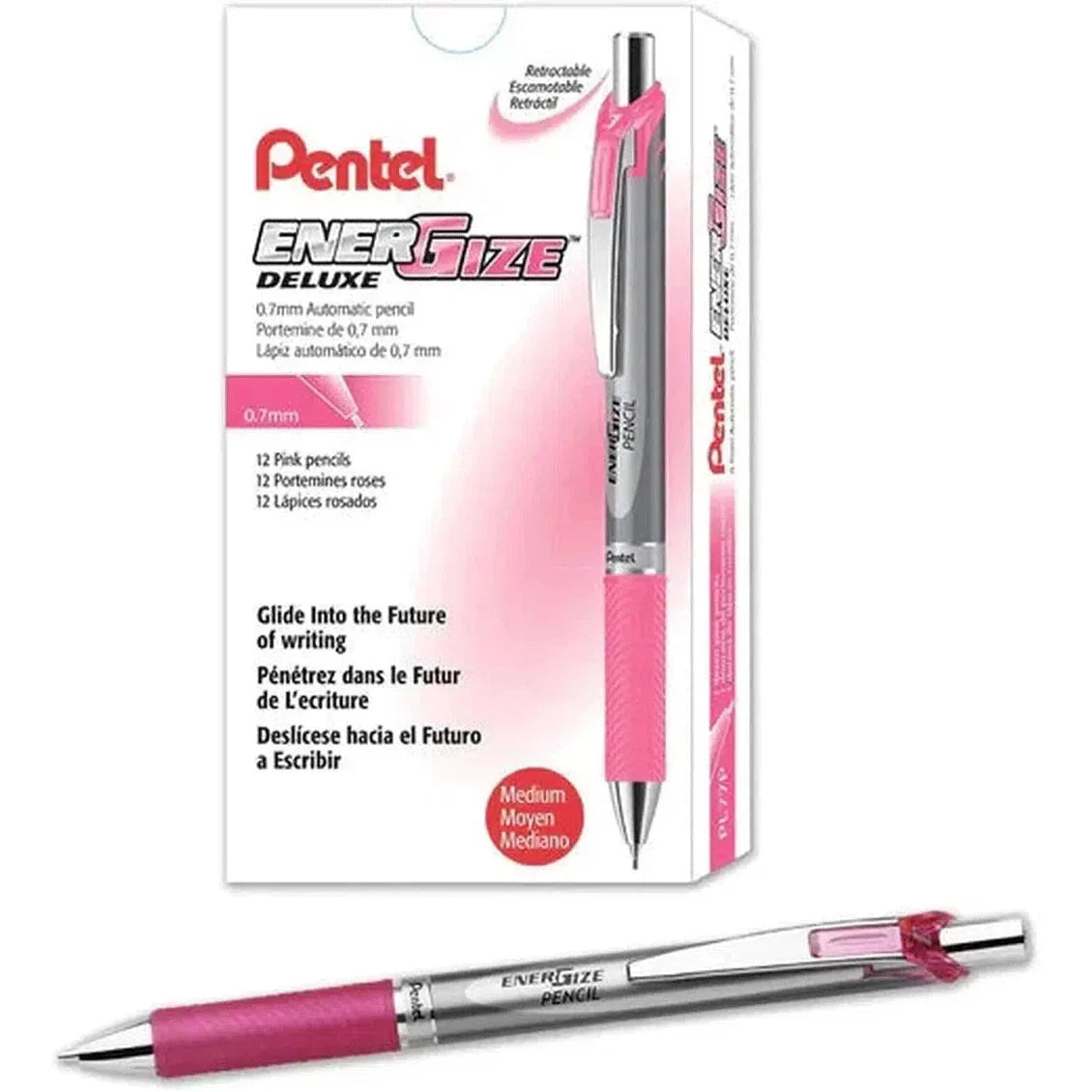 Pentel Pl77P Energize Mechanical Pencil - 0.7Mm (Pack Of 12)