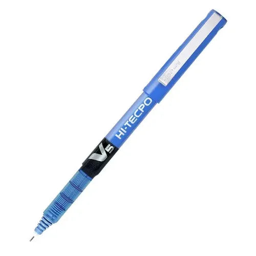 Pilot V5 Hi-Tecpoint Rollerball Pen 0.5 mm Tip Blue PKT 12 PC