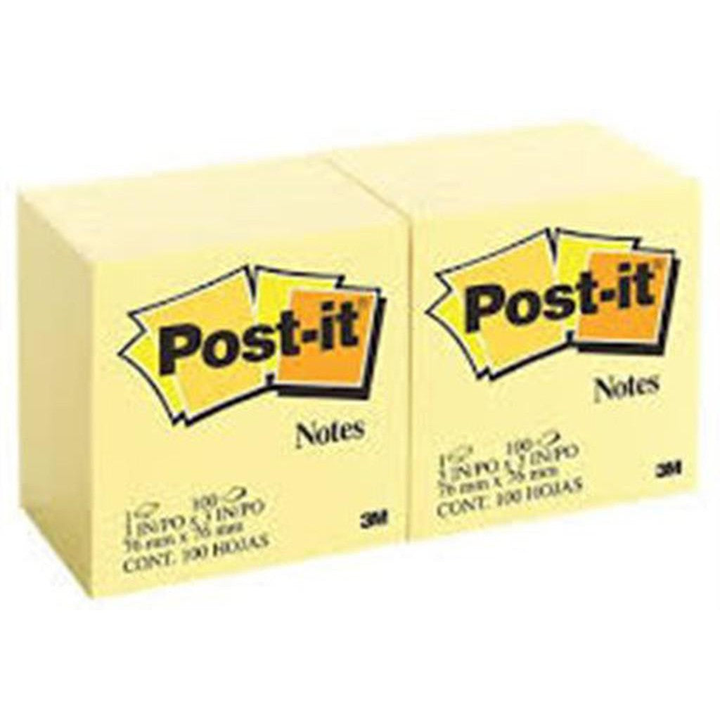 Post-It Sticky Note 3X3  12Pads/Pkt