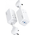 Powerology 65W Power StriP With Dual Power Sockets - White