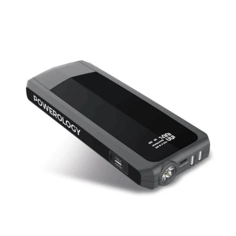 Powerology Emergency Jump Starter Powerbank PD QC3.0 - 12V / 16000mAh / 18W / Black