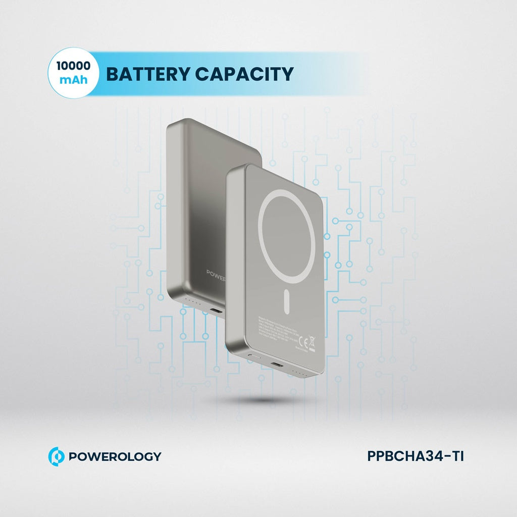 Powerology MagSafe Power Bank - 10000mAh / 20W PD / Dark Grey