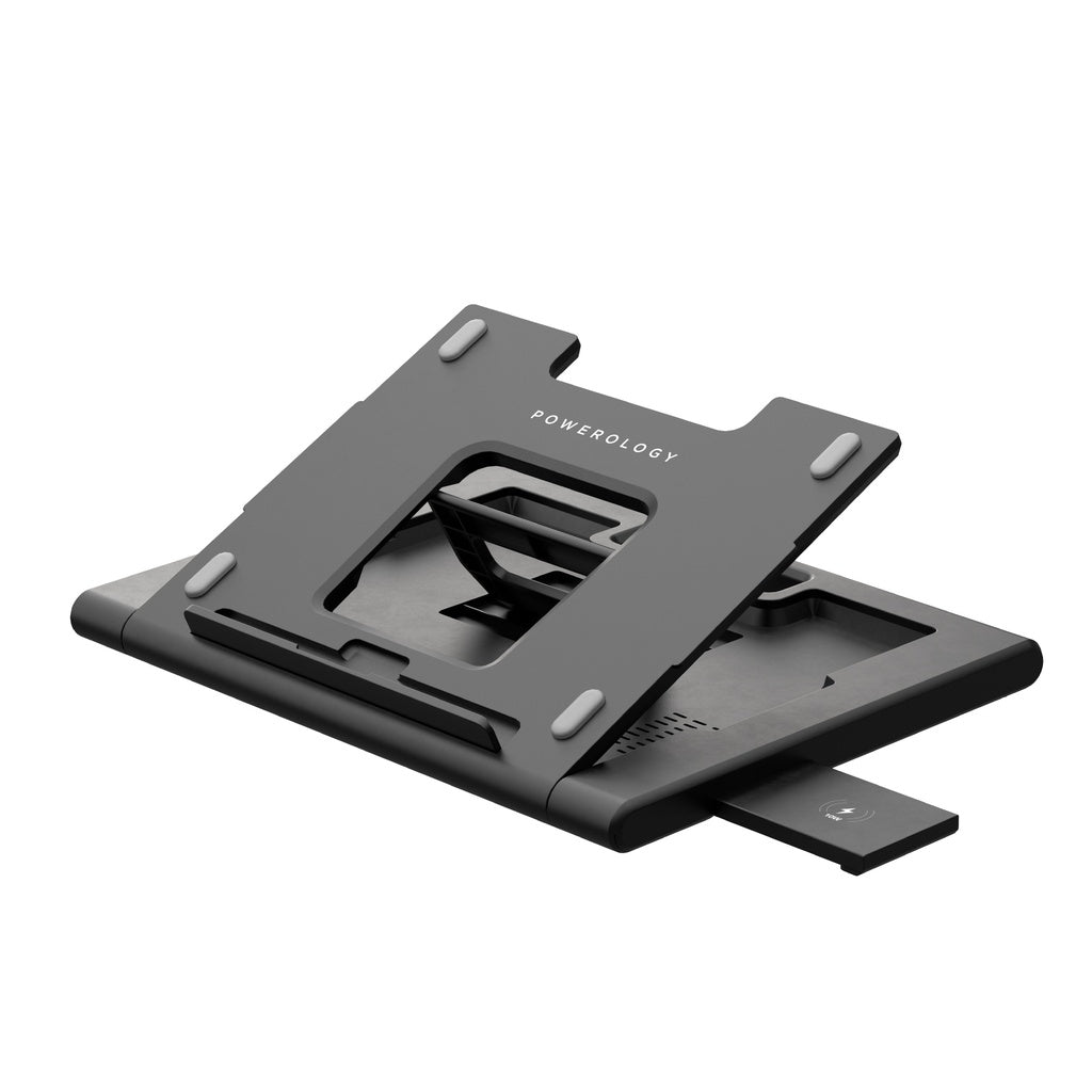 Powerology Multi-Functional Pro Hub Laptop Stand - Black