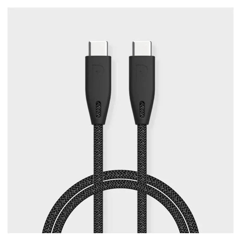 Powerology USB-C Charging Cable - USB-C To USB-C / 2 Meters / Black