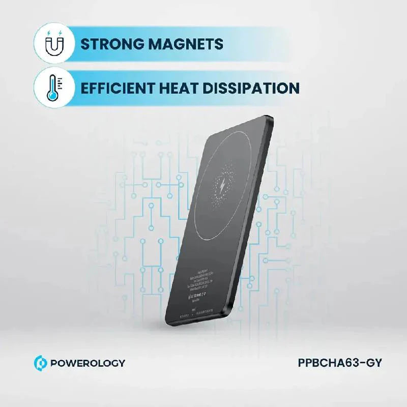Powerology Ultra-Thin MagSafe Power Bank - 5000mAh / Type-C / Grey