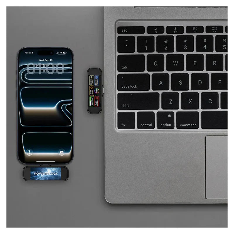 Powerology VOLTX Mini Portable SSD - 256GB / USB-C / Black