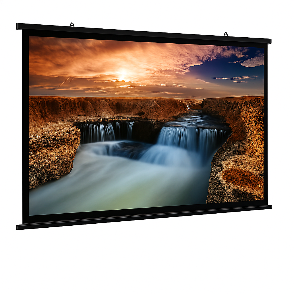 Projector Screen Manual Wall Curtain 120 inch 16:9 Ratio
