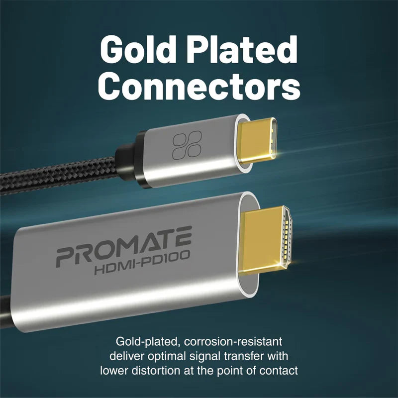 Promate 4K CrystalClarity USB-C to HDMI Cable