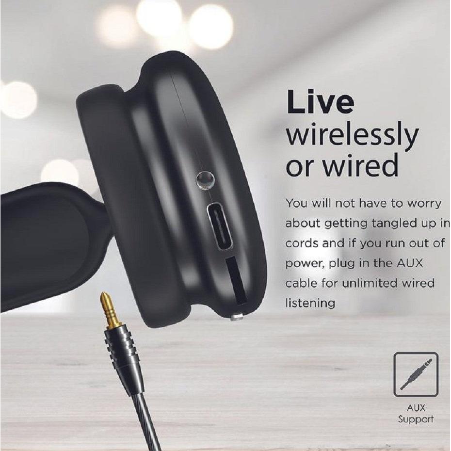 Promate AirBeat High Fidelity Stereo Wireless Headphone - Black