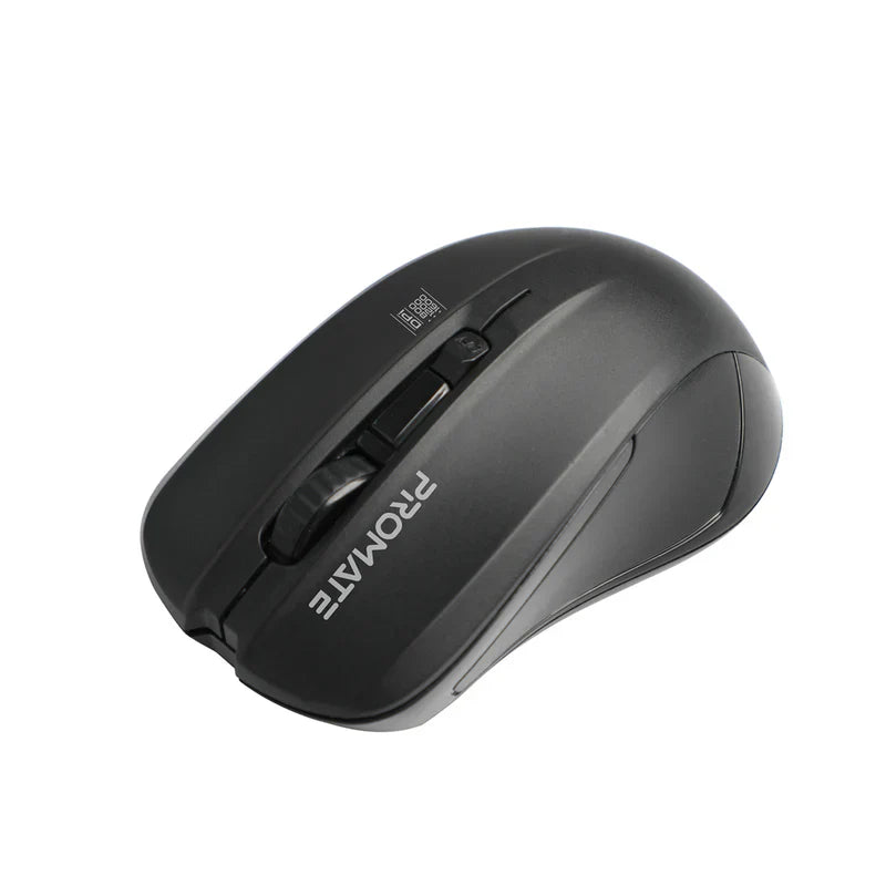 Promate Comfort Performance Wireless Ergonomic Mouse Black