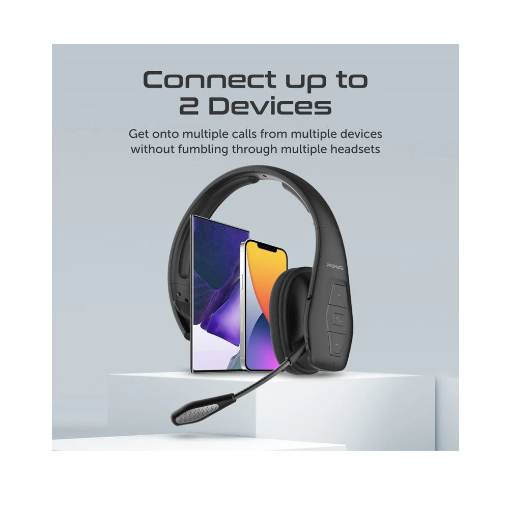 Promate Engage Pro Mono Bluetooth Headset Multiple Connectivity