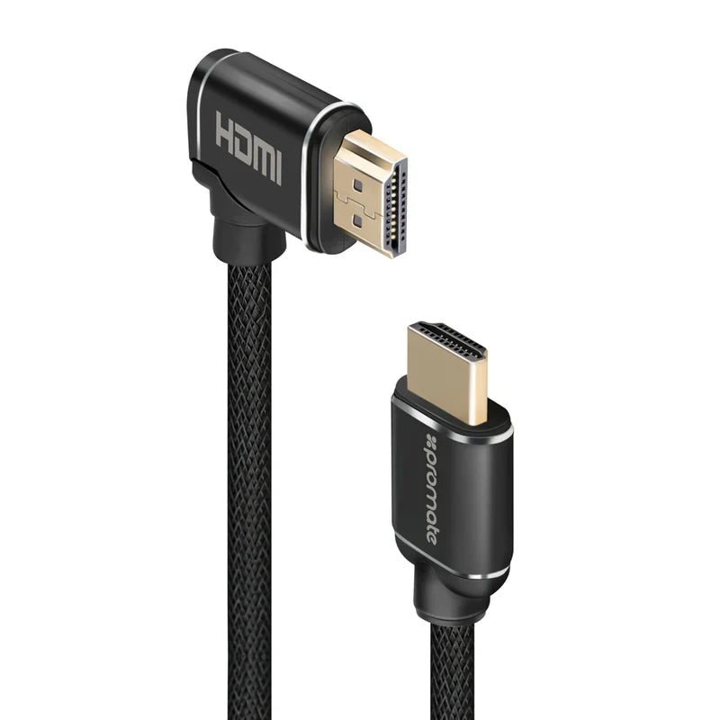 Promate High Definition Right Angle 4K HDMI® Audio Video Cable