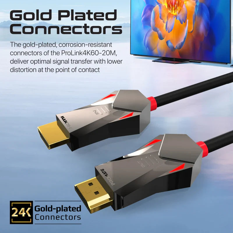Promate Unidirectional HD 4K@60Hz HDMI® Audio Video Cable