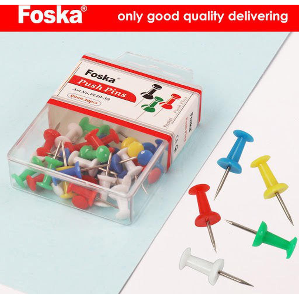Push Pins Foska Pl10-30 (1Box=30 Pins)