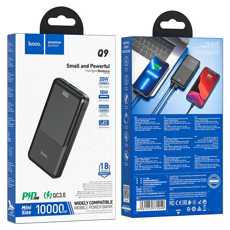 Hoco Q9 Power bank PD20W + QC3.0 10000mAh