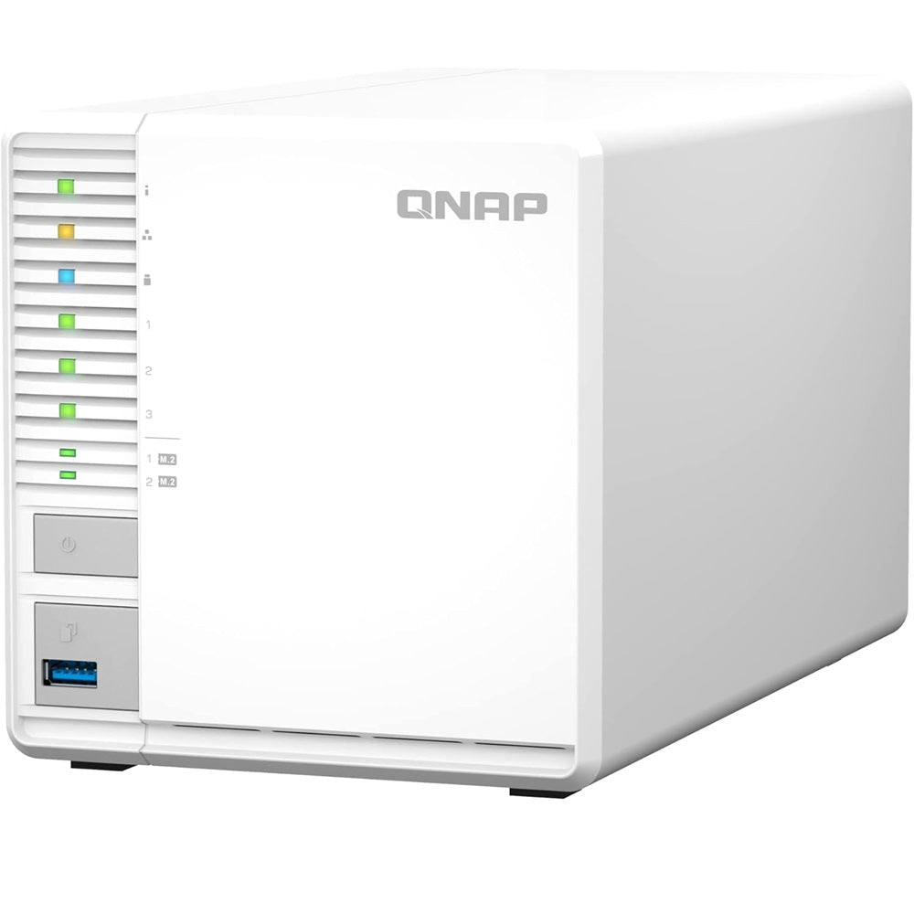 QNAP TS-364 3 Bay NAS Enclosure for Cloud Storage, 2.5GbE, RAID 5, M.2 SSD caching