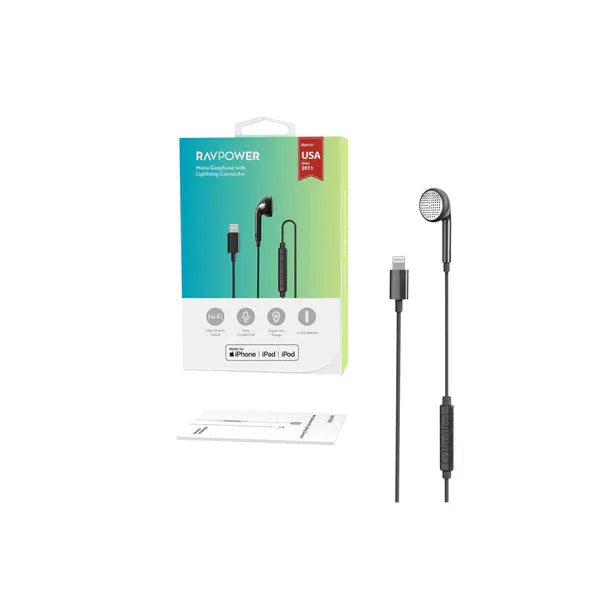 Ravp Rp-Bh1004 Mono Earphone L-Connector Blk