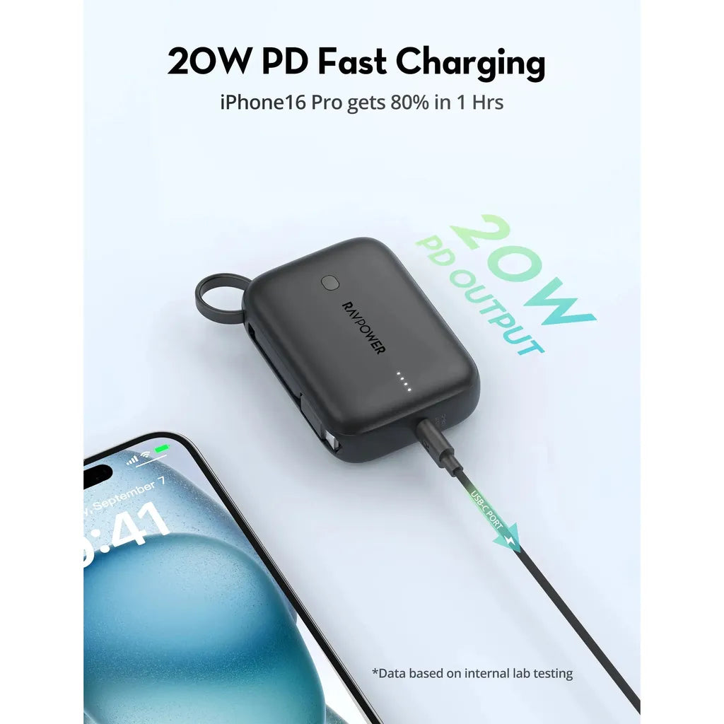 RAVPower RP-PB1224 Air PD20W 10000mAh 3-Po Black
