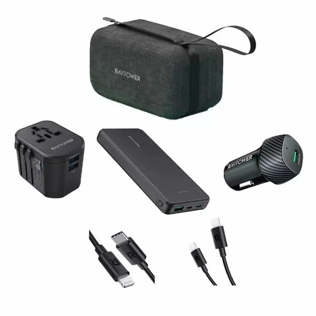 RAVPower RP-PB1231 5 in 1 Premium Power Bank Combo BLACK