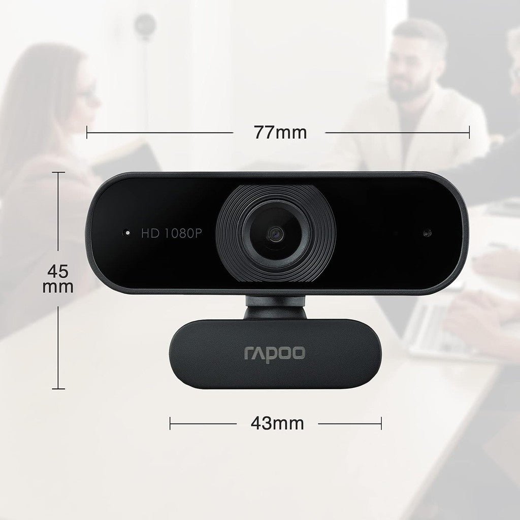 Rapoo C260 Webcam with Noise Cancellation Mic - 1080p FHD / USB - Black