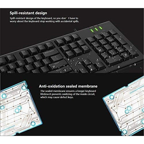 Rapoo NK1900 Wired Keyboard AR - Black