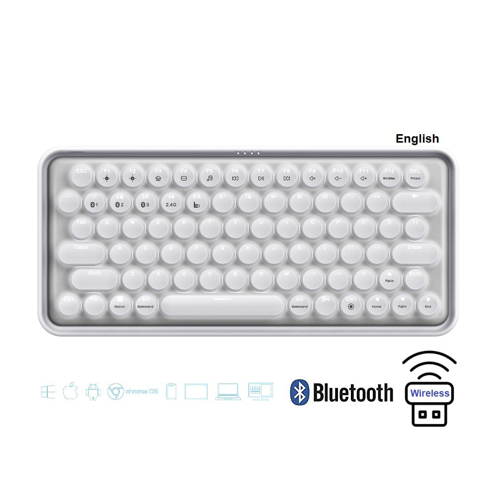 Rapoo Ralemo Pre 5 Keyboard – White Bluetooth Wireless Compact Multi-mode Mechanical – Eng