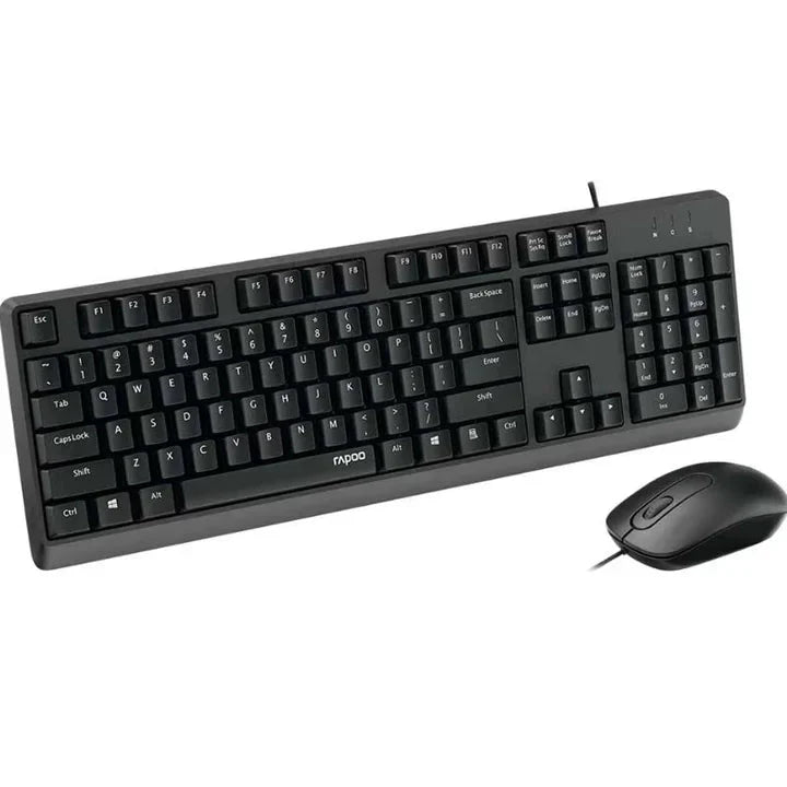 Rapoo X130Pro Wired Optical Mouse & Keyboard Combo AR - Black