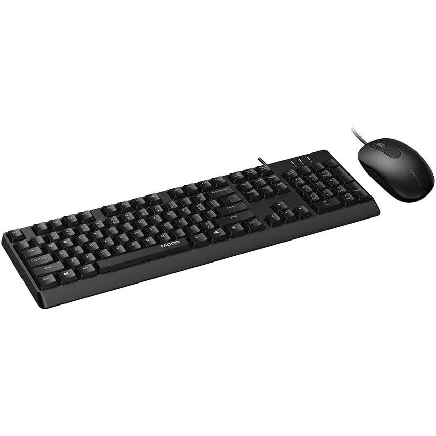 Rapoo X130Pro Wired Optical Mouse & Keyboard Combo AR - Black