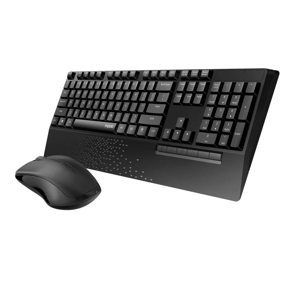 Rapoo X1960 Wireless Combo – Black Multimedia Keyboard Mouse – AR | Eng