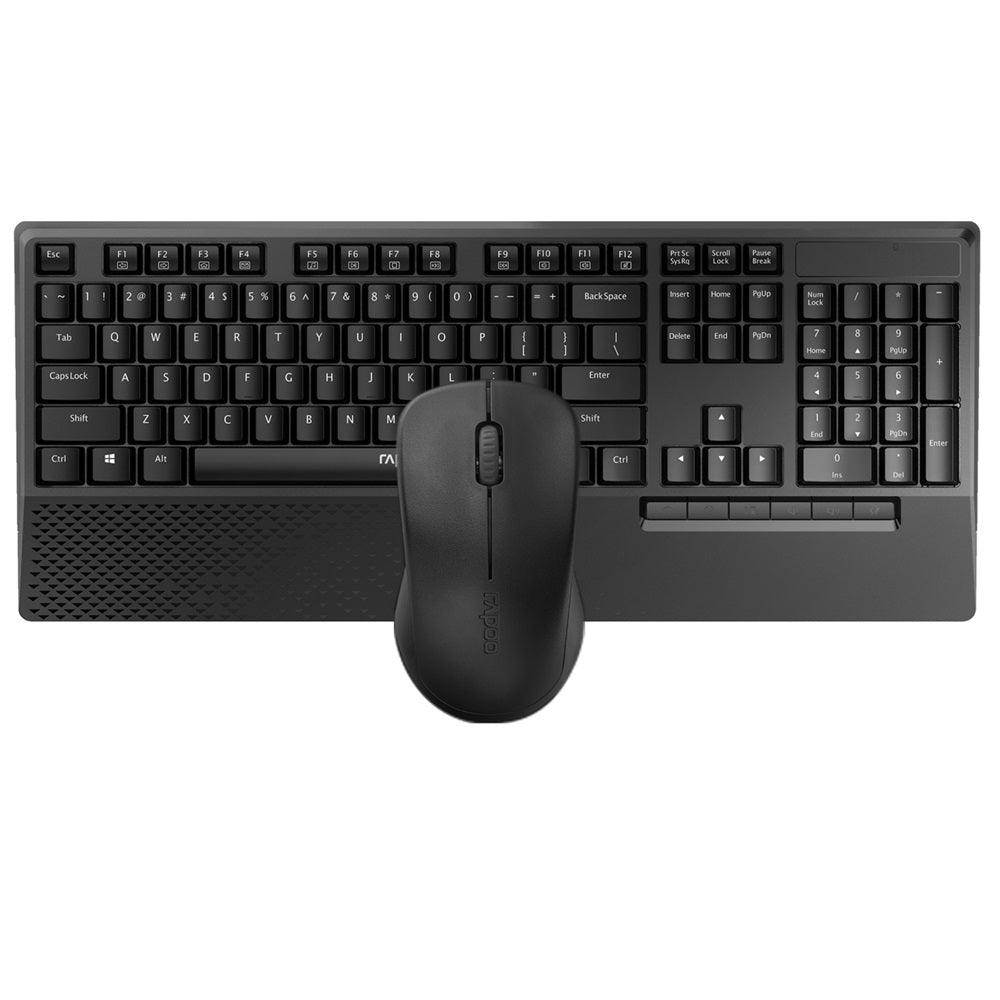 Rapoo X1960 Wireless Combo – Black Multimedia Keyboard Mouse – AR | Eng