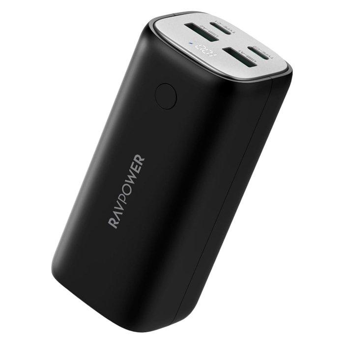 Ravpower RP-PB208Pro 20000mAh GaN PD65W 4-Port Portable Charger  Offline Black