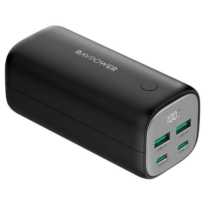 Ravpower RP-PB208Pro 20000mAh GaN PD65W 4-Port Portable Charger  Offline Black
